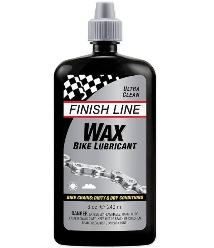 bottle of Finish Line Wax Bike Lubricant