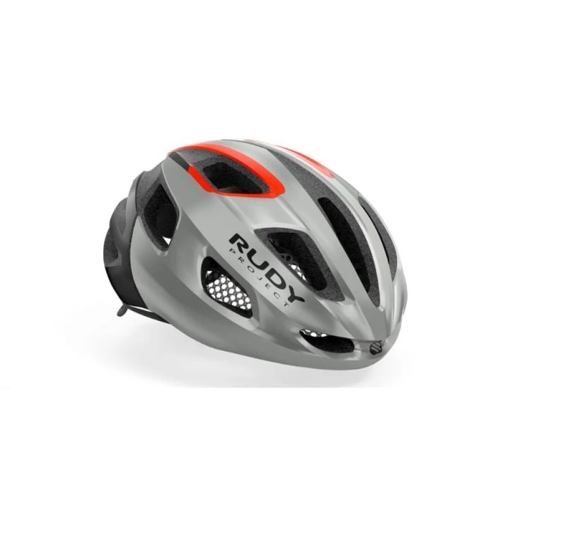 Casco STRYM GREY METALLIC RED FLUO SHINY Rudy Project