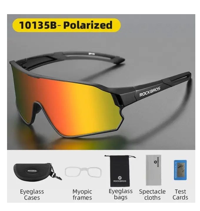 LENTES NEGROS/CRISTAL NARANJA ROCKBRO S - 10135B