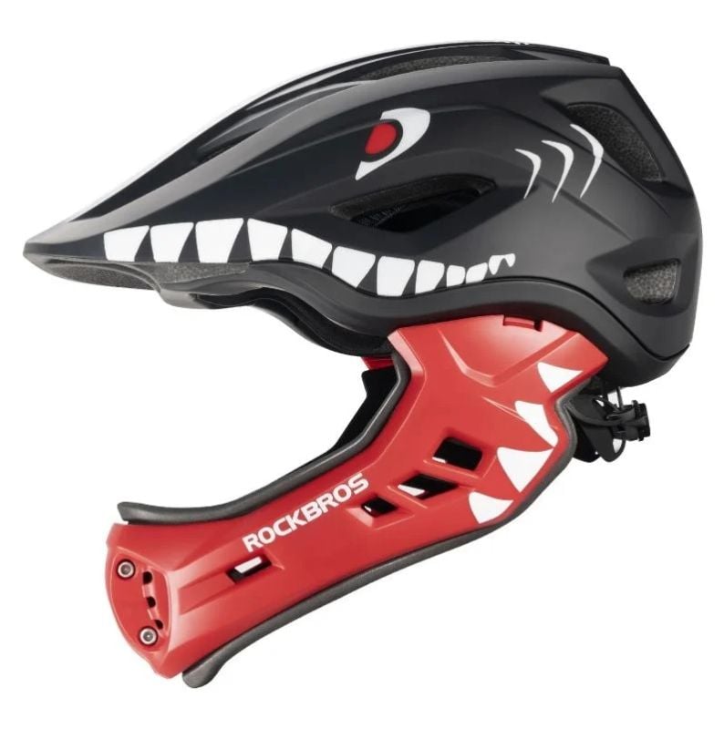CASCO INTEGRAL DE NIÑO ROCKBROS NEGRO TT-32006
