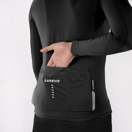 MAILLOT VIVIDNESS-LS JERSEY-BLACK DAREVIE MANGA LARGA