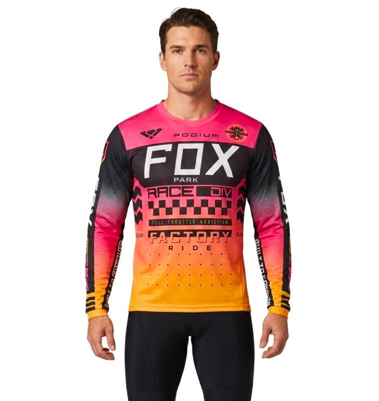 JERSEY MANGA LARGA FOX COLOR FUCSIA