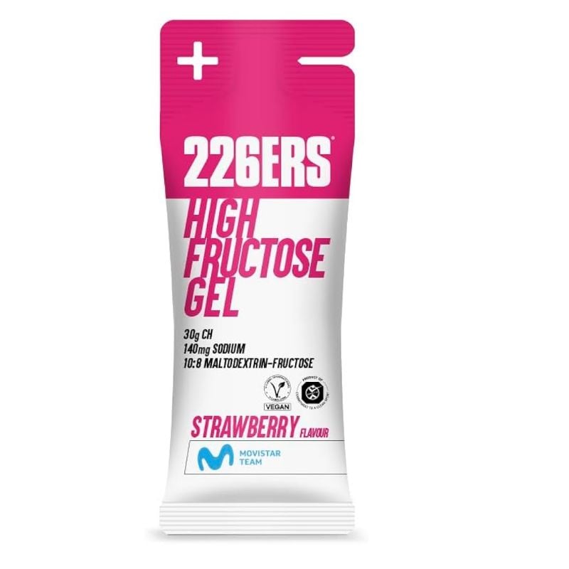 226ERS HIGH FRUCTOSE GEL 30G CH 140MG SODIUM 10 8 MALTODEXTRIN-FRUCTOSE STRAWBERRY