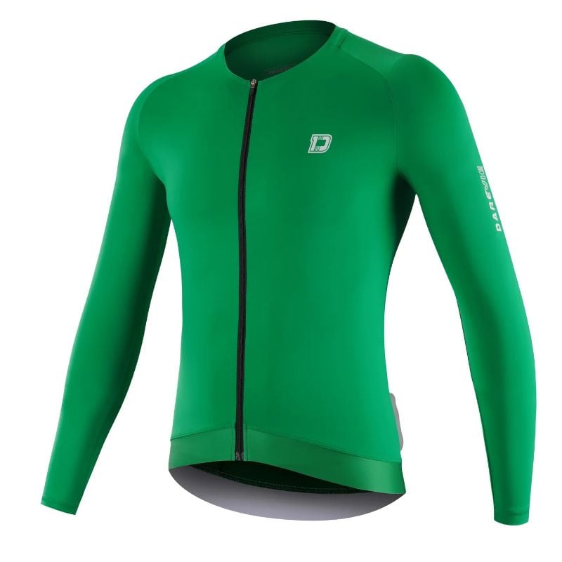 MAILLOT DAREVIE DVJ279 COOLING LS CYCLING JERSEY GREEN