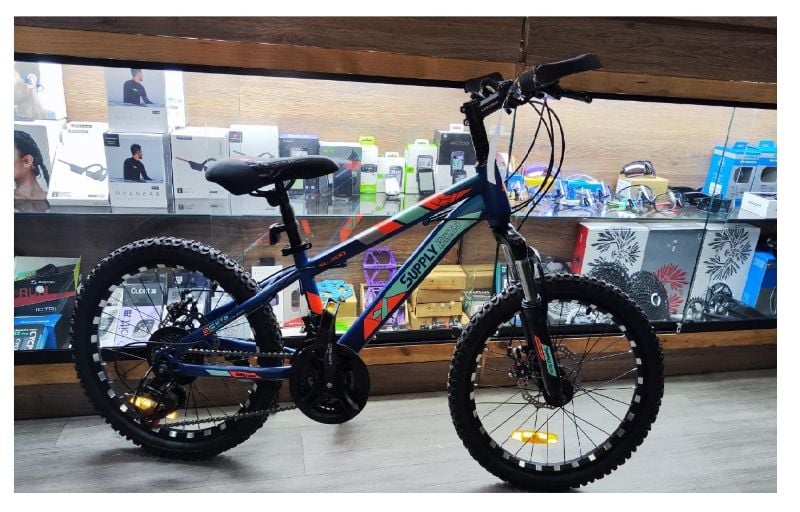 Bicicleta Rim 20 Supply bikes azul,verde agua y naranja