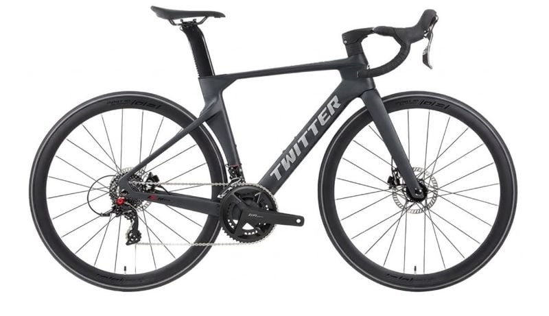BICICLETA TWITTER DE RUTA R10PRO CON SHIMANO 105 COLOR GRIS OSCURO