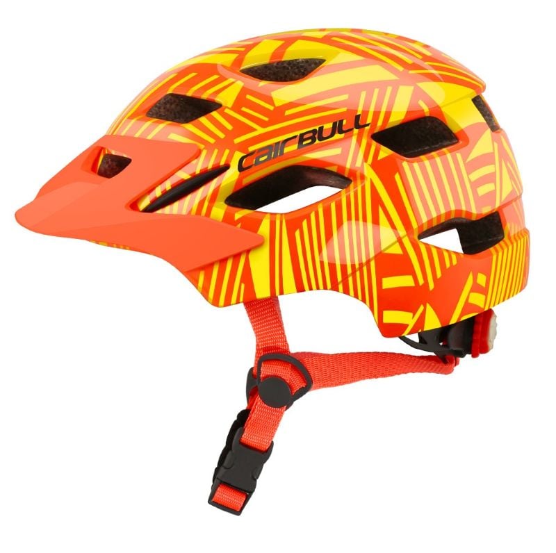 CASCO CAIRBULL  NARANJA CON AMARILLO PARA NIÑOS