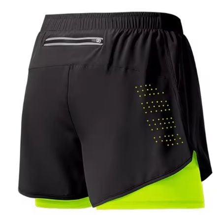 SHORT DEPORTIVO NEGRO CON LICRA VERDE