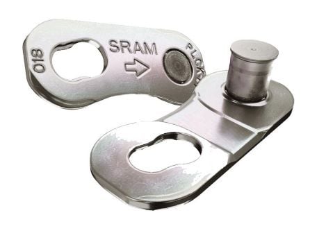 CONECTOR DE CADENA SRAM 12V PLATEADO 12 SPPED POWER LOCK D1 ROAD (PRECIO POR UNIDAD)