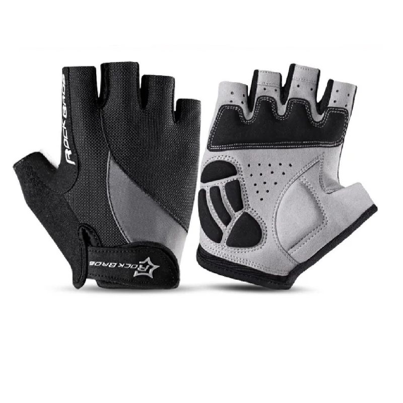 GUANTES ROCKBROS NEGRO CON GRIS CORTO
