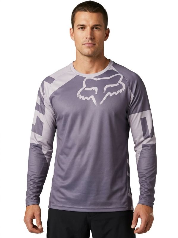 JERSEY MANGA LARGA FOX COLOR GRIS