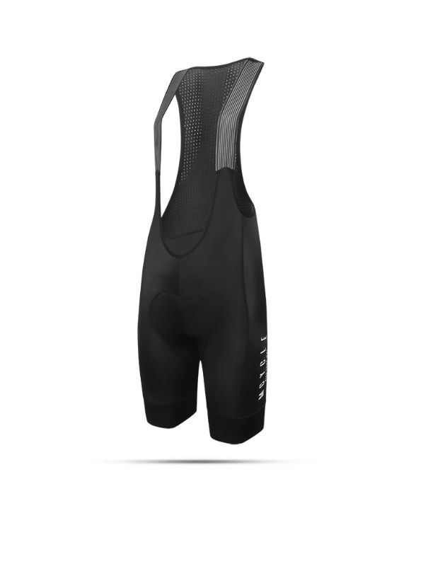 LICRA MK087W WOMAN BIB SHORT WITH RIGHT LEG POCKET-BLACK