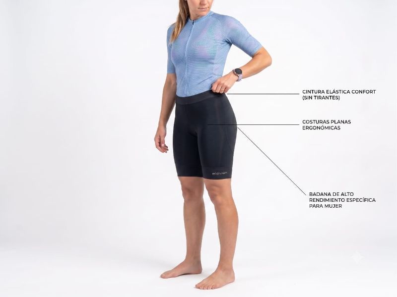 LICRA ELEVEN SHORT SIN TIRANTE CON PAD DE BUENA CALIDAD PARA DAMA