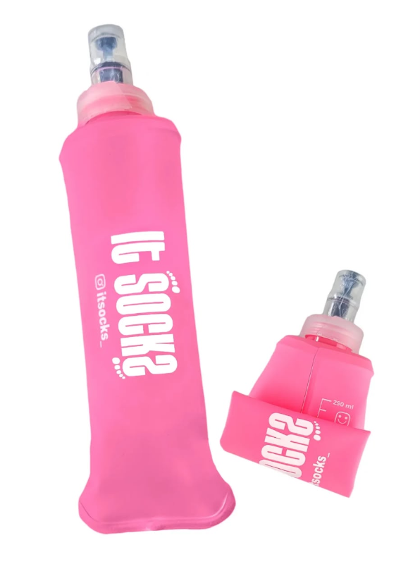 BOLSA DE HIDRATACION FLEXIBLE IT SOCKS 250ML ROSADO