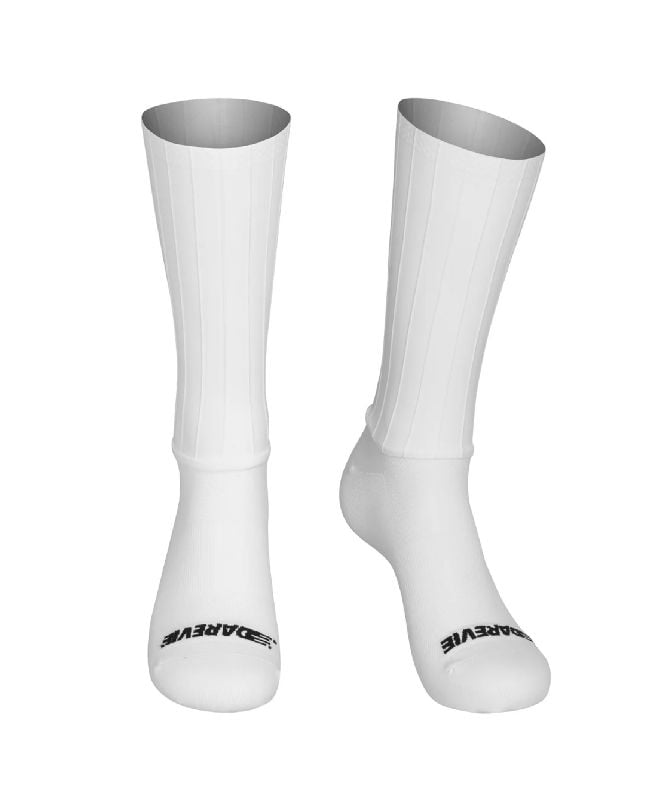 DVA061 AERO CYCLING SOCKS-WHITE MEDIAS DAREVIE