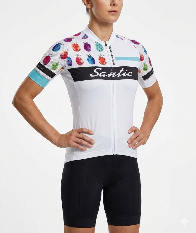 MAILLOT MANGA CORTA SANTIC ULTRO BLANCO PIÑA