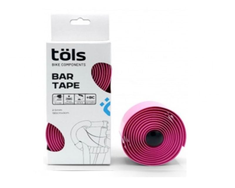 CINTA PARA MANUBRIO DE RUTA TOLS BAR TAPE ROSADA