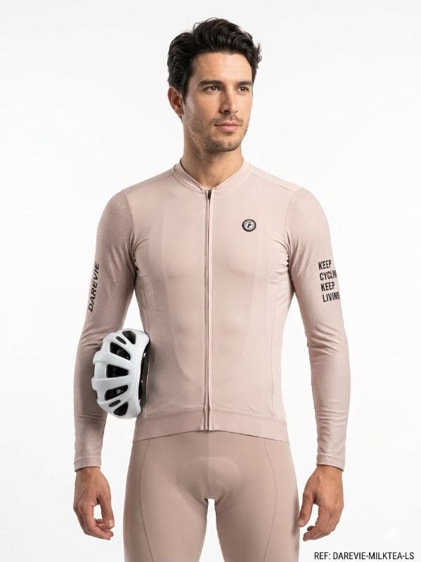 MAILLOT DAREVIE DVJ187 LIFTINT-LS JERSEY MILK TEA MANGA LARGA
