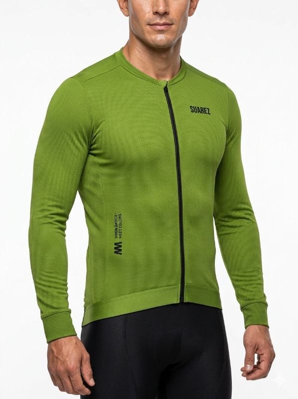MAILLOT SUAREZ PERFORMANCE FIT MANGA LARGA VERDE (PERFORMANCE FIT)