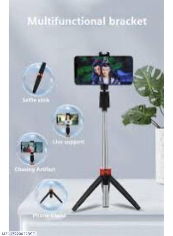 Portable Black Selfie Stick - Lightweight Design for Multiple Shooting Angles