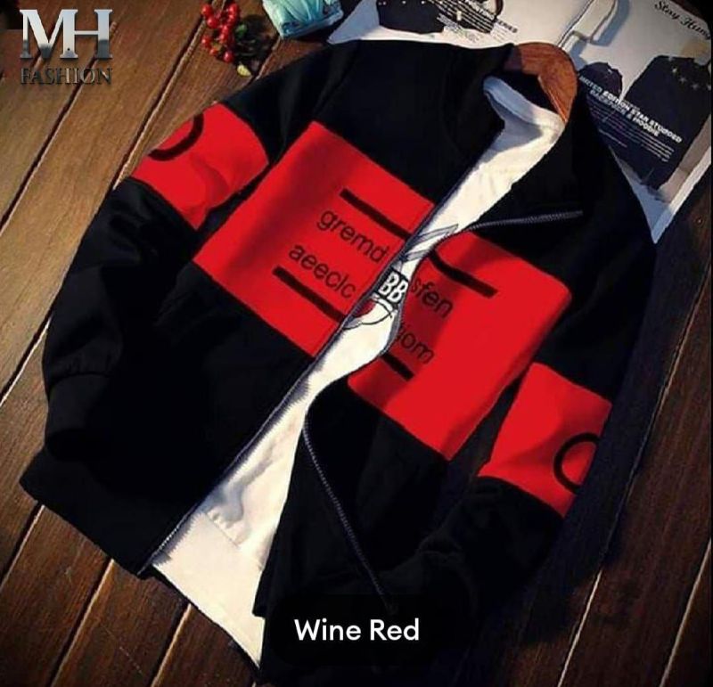 Men’s Soft Warm Printed Fleece Jacket with Zipper | Trendy Winter Wear