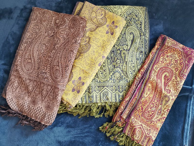 Shwaal Wool & Cotton / Yellow / Green / Red / Maroon