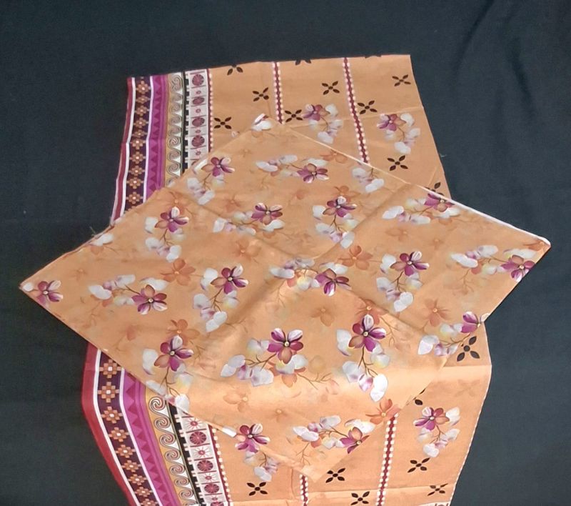 Bin Saeed / Digital  Printed Suit / 100% Cotton Light Orange