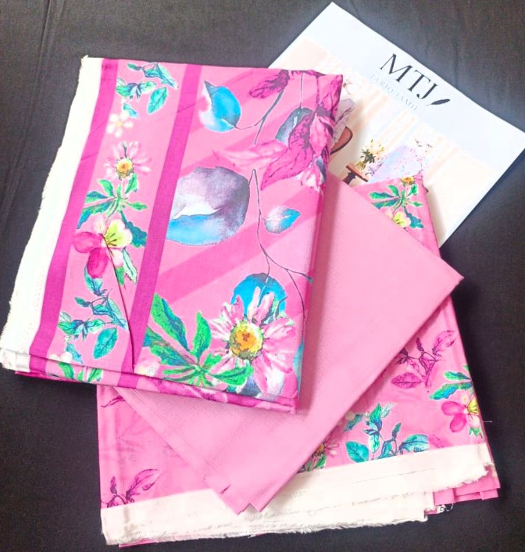 MTJ / Lawn Thick Fabric / Mid Summer Collection - Light Pink
