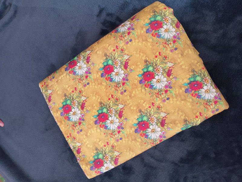 Khaddar Soft Fabrics / Light Yellow / white