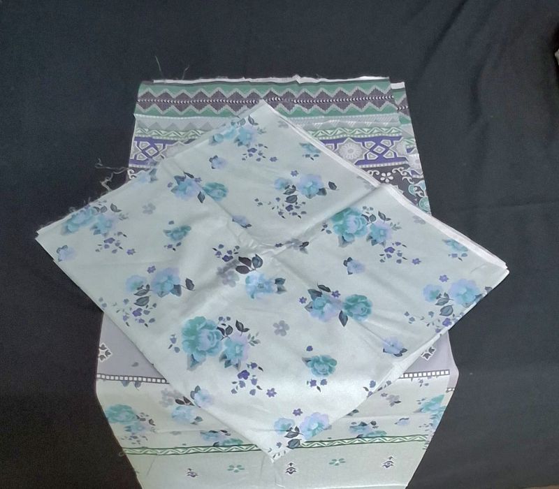 Bin Saeed / Digital Printed Suit / 100% Cotton Light Aqua Green
