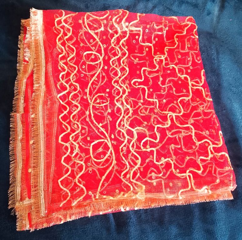 ABC Clasic  / Dupta for Mehndi Collection - Sharp / Red