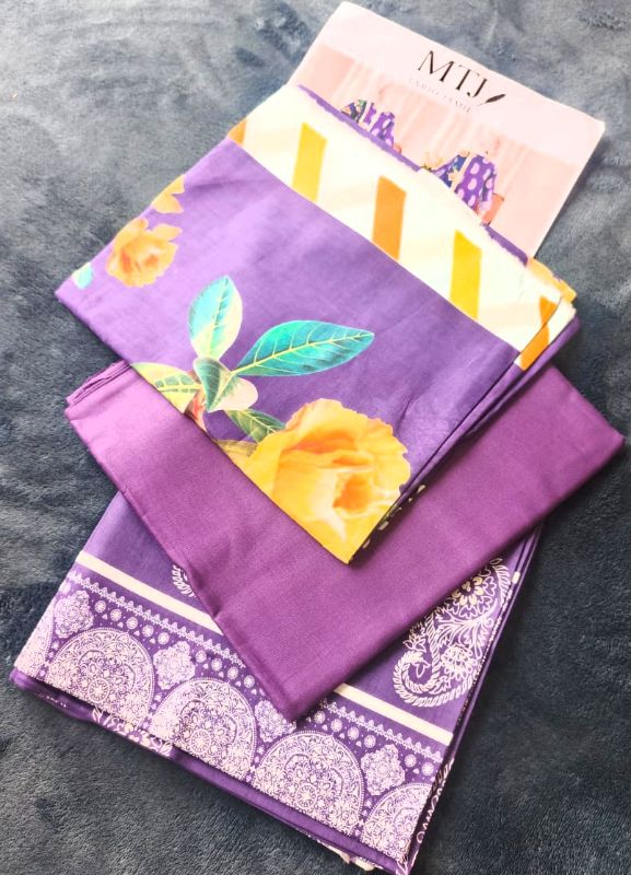 MTJ / Lawn Thick Fabric / Mid Summer Collection - Lavender/Pink