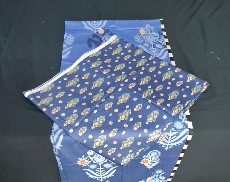 Bin Saeed / Digital Printed Suit / 100% Cotton Light Blue 2