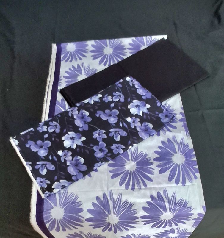 KHAADI / Mid Summer Collection / 3 Piece Suit- Blue/White