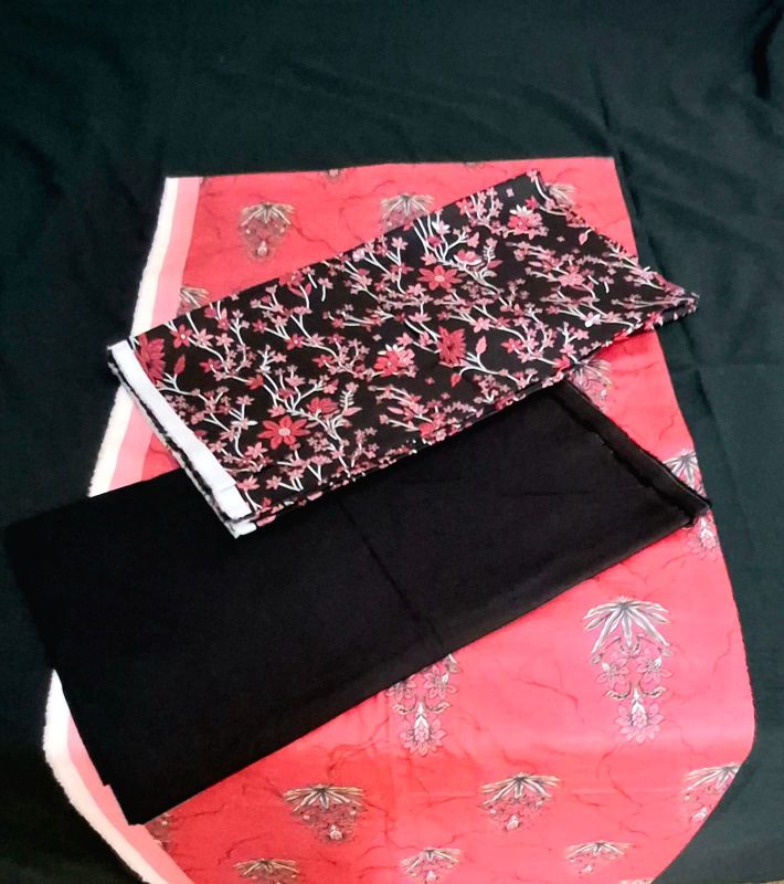 KHAADI / Mid Summer Collection / 3 Piece Suit- Red/Black