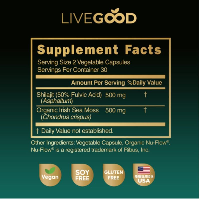 Shilajit Himalayan et Organic Seamoss