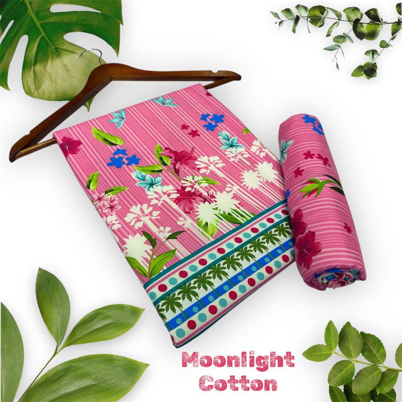 2 Pcs Women's unstitched Moonlight cotton
