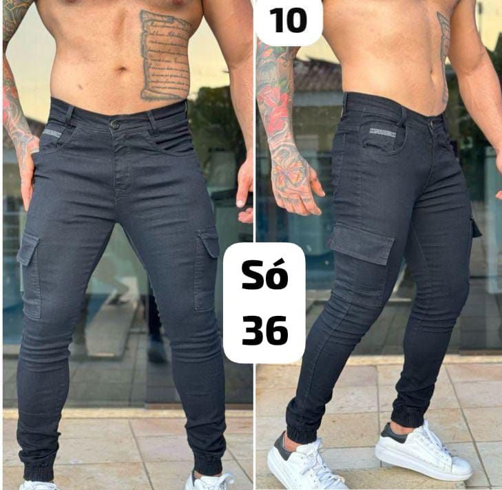 Jeans masculinos, con licra