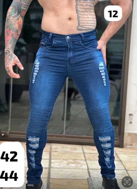 Jeans masculinos, con licra