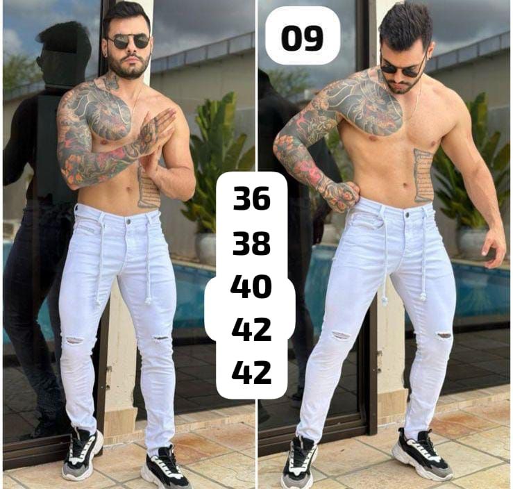 Jeans masculinos, con licra