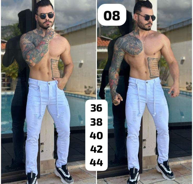 Jeans masculinos, con licra