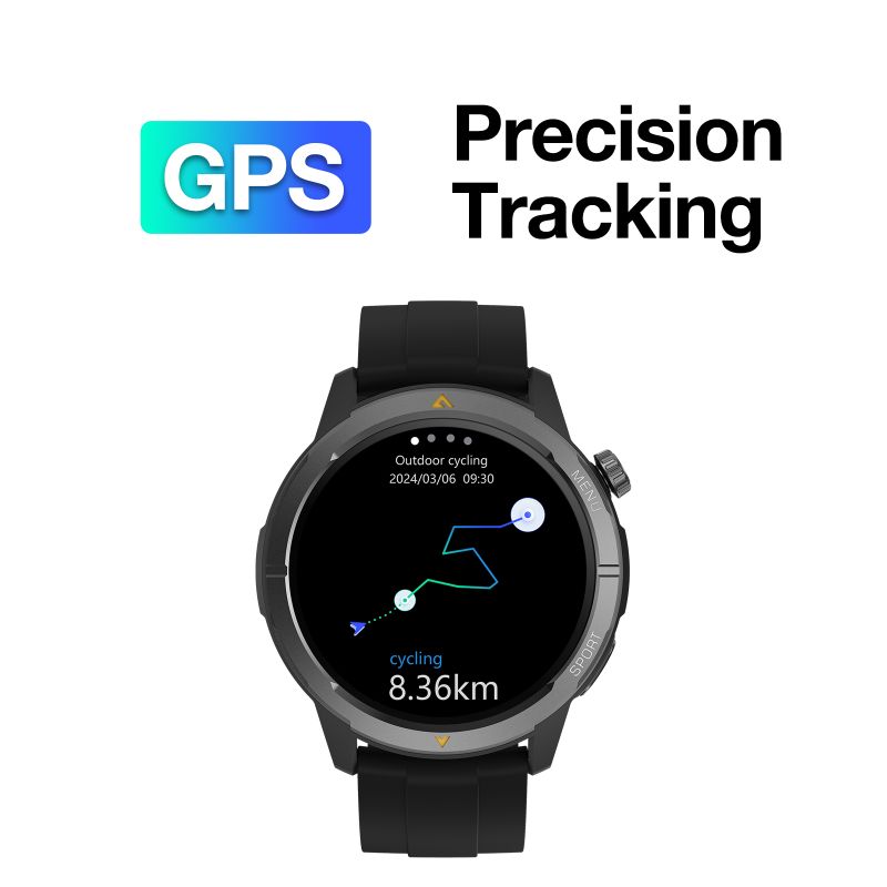 Montre connectée AGM Legion – Robuste | Écran AMOLED | Suivi Santé | Multi-Sport | GPS | Boussole | Étanche 5ATM | Batterie longue durée