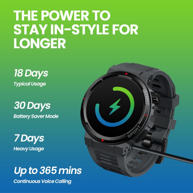 Montre connectée Zeblaze Ares 3 Plus – Écran AMOLED 1,43″ | Appels Bluetooth | +100 modes sportifs | Suivi santé 24h | Autonomie jusqu’à 18 jours | Étanche IP68