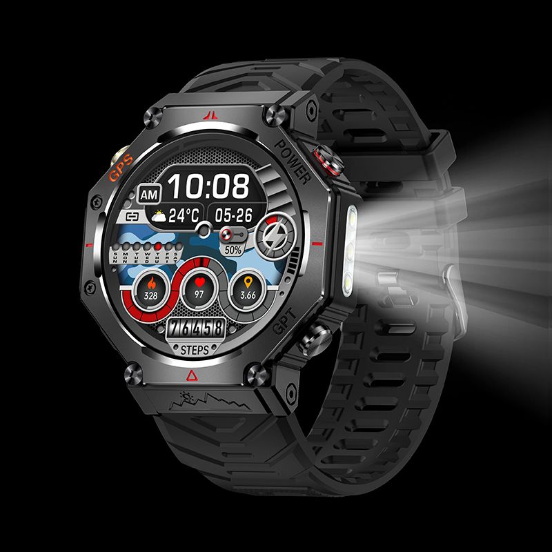 Montre connectée KC91 – GPS intégré | Écran 1,39″ | Étanchéité 3ATM | Batterie 530 mAh | Assistant vocal AI | Suivi santé & sport
