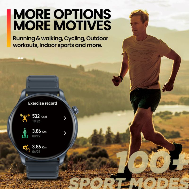 Montre connectée Zeblaze Btalk 3 Pro – Écran AMOLED 1,43″ | Appels Bluetooth Hi-Fi | Suivi Santé 24h | +100 Modes Sport | Autonomie jusqu’à 14 jours