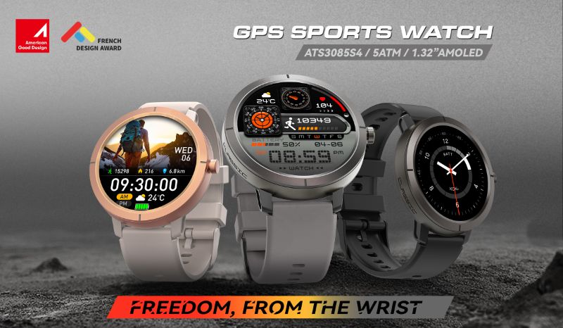 Montre connectée DM76 – GPS intégré | Écran AMOLED 1,32″ | 170+ Modes Sport | Étanchéité 5ATM | Appels Bluetooth | Boussole & Altimètre