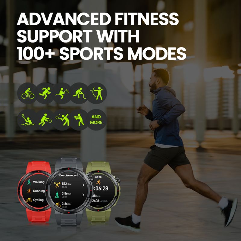 Montre connectée Zeblaze Ares 3 Plus – Écran AMOLED 1,43″ | Appels Bluetooth | +100 modes sportifs | Suivi santé 24h | Autonomie jusqu’à 18 jours | Étanche IP68