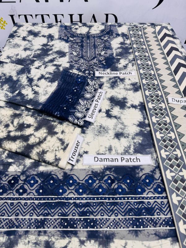 Sapphire Dhanak Embroidered 3pc