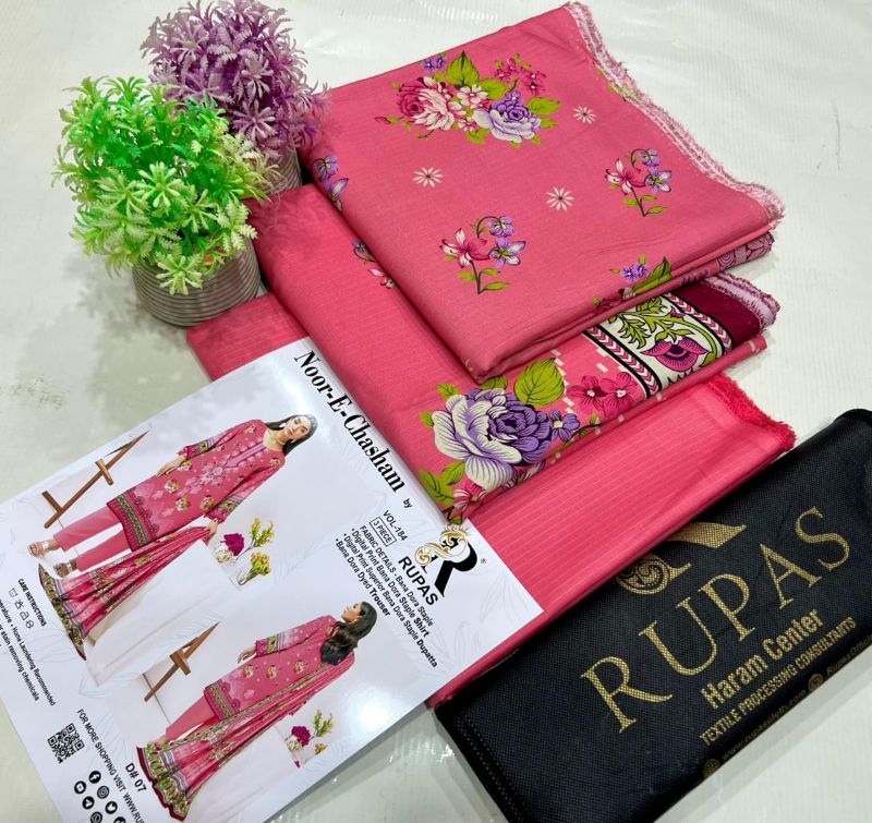 Unstitched Linen Printed 3pc