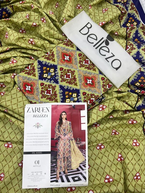 zreen by bellezo Khaddar Printed 3pc